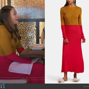 NWT Colorblocked Cotton Sweaterdress by Cedric Charlier. 42 Eu size/ 6 US size.